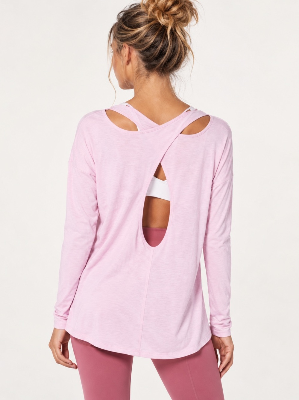 Lululemon Back Into It Long Sleeve Porcelain Pink